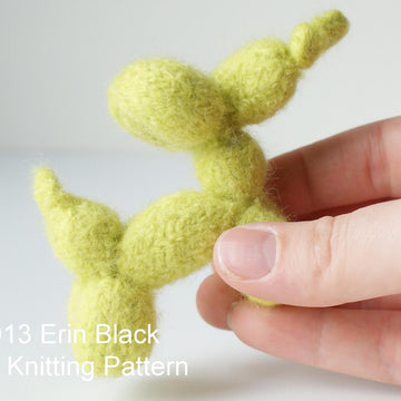 Knit Balloon-Dog Wool Felt Toy Ornament (3.5")
