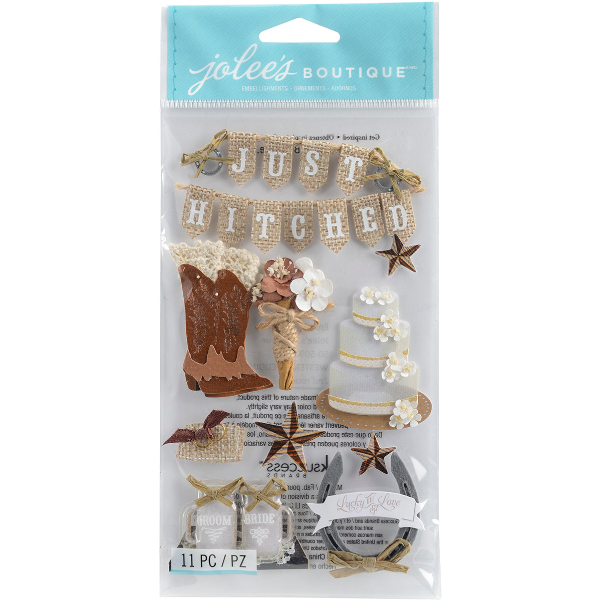 Jolee's Le Grande Dimensional Stickers - Western Wedding