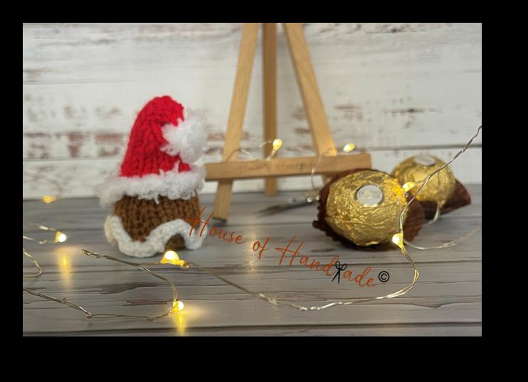 Gingerbread Man Ferrero Rocher Cover Knitting Pattern