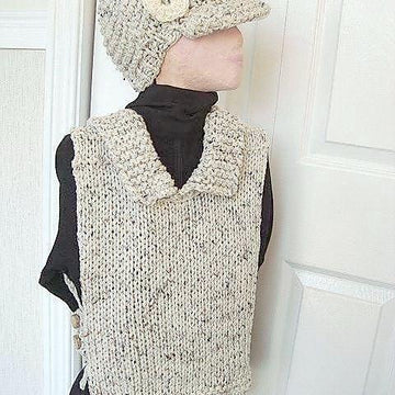 #90, KNITTED TABBARD VEST