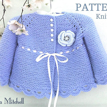 Knitting PATTERN Baby Girl Jacket Newborn Girl Coat Mia
