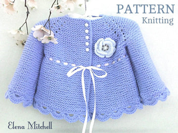 Knitting PATTERN Baby Girl Jacket Newborn Girl Coat Mia