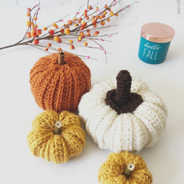 Ribbed Crochet Pumpkin