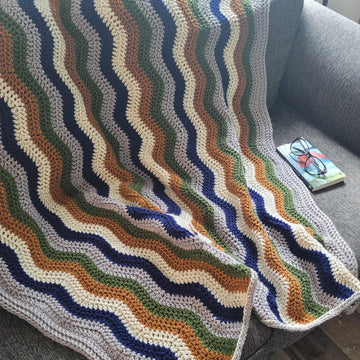 Boreal crochet throw