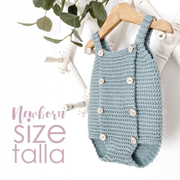 Newborn - BUTTONY Crochet Romper Pattern