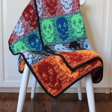 Crochet Skull Pattern: Reversible Crochet Skull Blanket