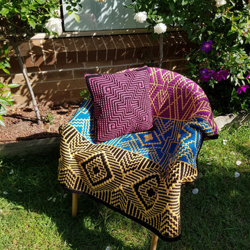 Mosaic Crochet Deco Illusion Cushion