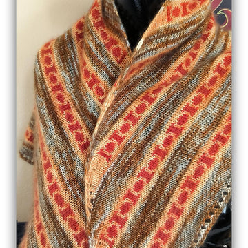 Colorwork and Stripes Shawl