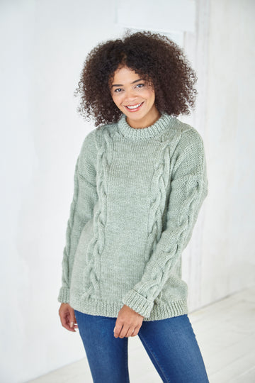 Jacket and Sweater in King Cole Big Value Chunky - P5821 - Leaflet