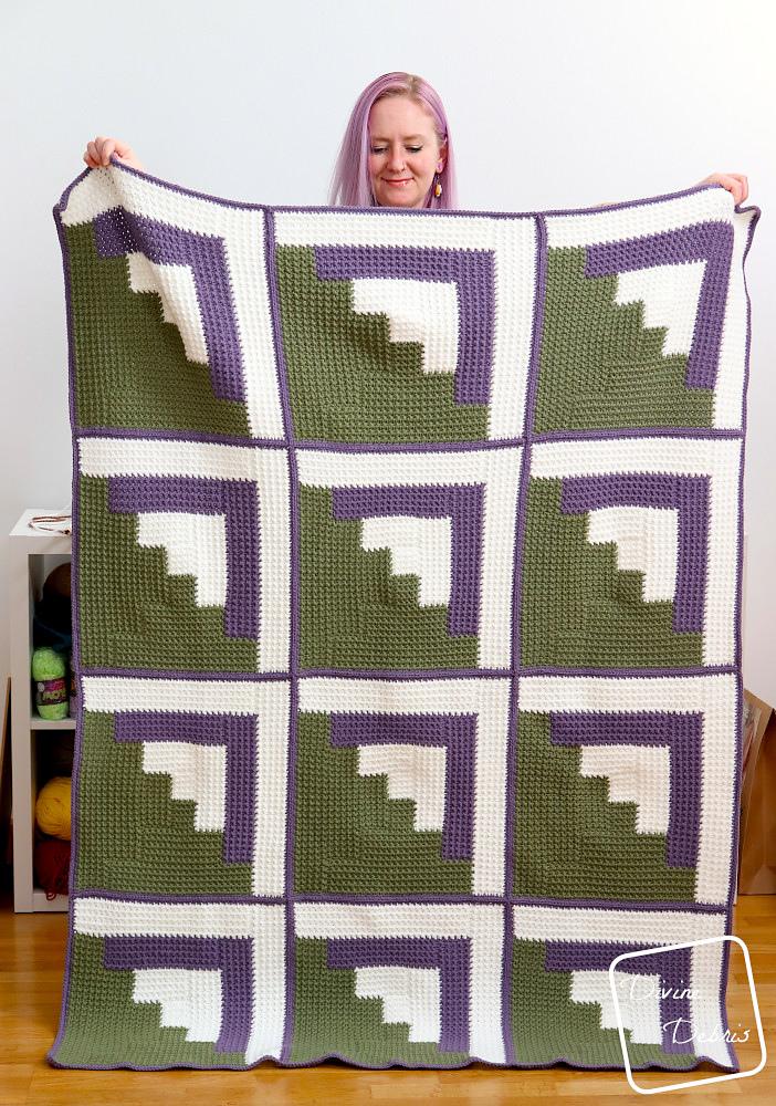 Mountain Log Cabin Blanket