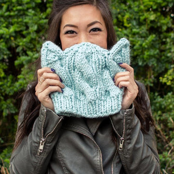 Cabled Cat Ears Hat
