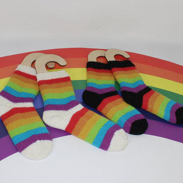 Childrens Simple Rainbow Socks Circular