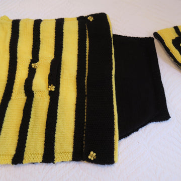 Buzzee Bee Baby Car Seat Blanket & Hat