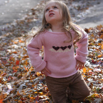 Pink Heart Baby Sweater