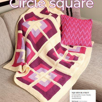 Squares and Moss Stitch Blanket