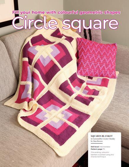 Squares and Moss Stitch Blanket