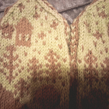Knit Wolf Mittens