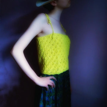 Tie Strap Openwork Top