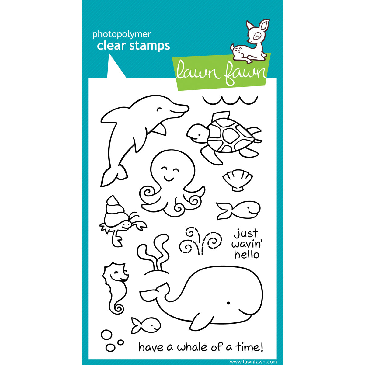 Lawn Fawn Clear Stamps 4"X6" - Critters In The Sea
