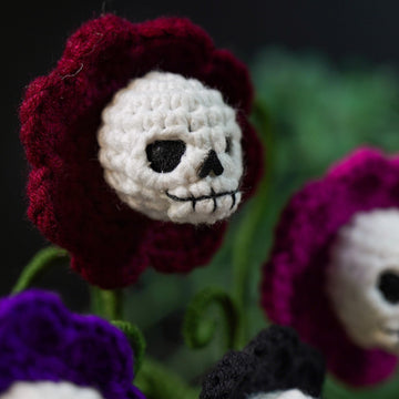 Crochet PDF pattern skull flowerpot