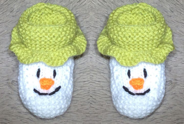 The Snowman Baby Booties