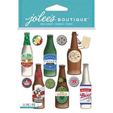 Jolee's Boutique Dimensional Stickers - Beer Bottles