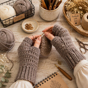 Kezue Textured Fingerless Gloves