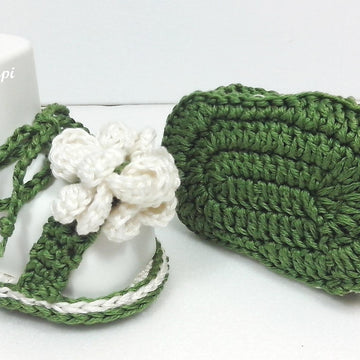 Crochet Baby Green Sandals