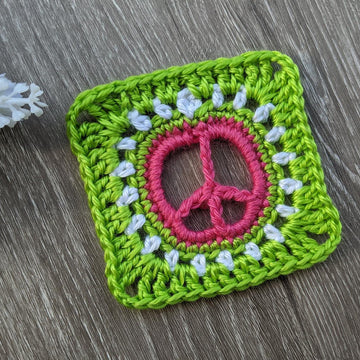 Peace Sign Granny Square