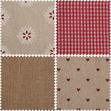 Groves Rustic Fat Quarter Bundle - Red/Natural