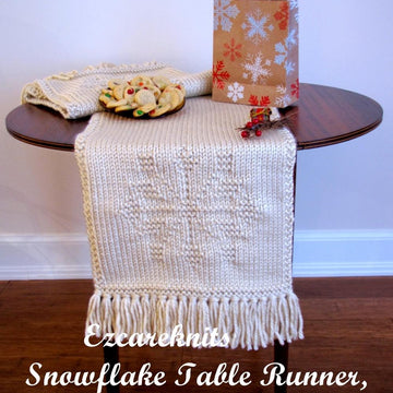 Snowflake Table Runner, Placemat, Coaster Set