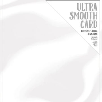 Tonic Studios Craft Perfect Ultra Smooth Cardstock 8.5"X11" 5/Pkg - White