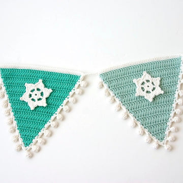 Bunting Flags with Bobble Edging