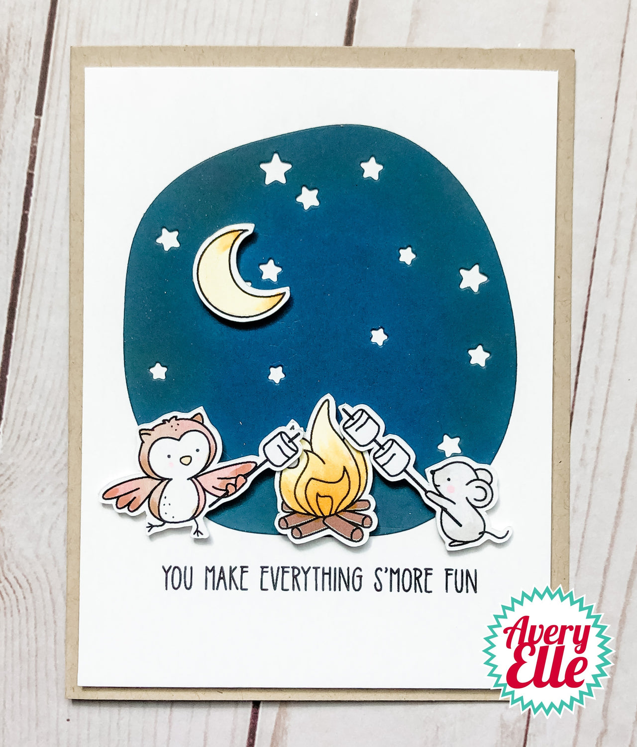 Avery Elle Clear Stamp Set 4"X6" - Camping Critters
