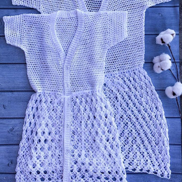 Crochet beach tunic for kids "Summer night".