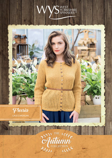Freesia Cardigan in West Yorkshire Spinners Bluefaced Leicester Solids DK - Downloadable PDF