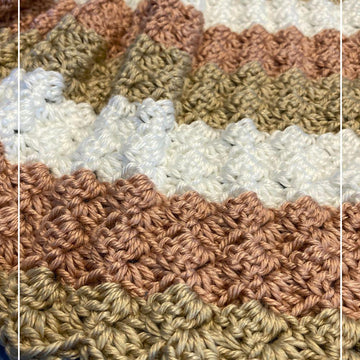 Lavinia’s Blossom in Soft Stripes Blanket