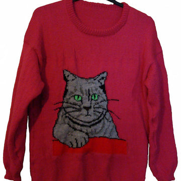 Grey Kitty Cat Jumper