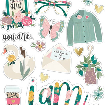 Simple Stories I Am Chipboard Stickers 6"X12" - 619719