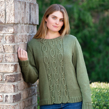 Cable Panel Pullover #190
