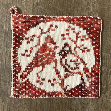 Winter Cardinals Potholder