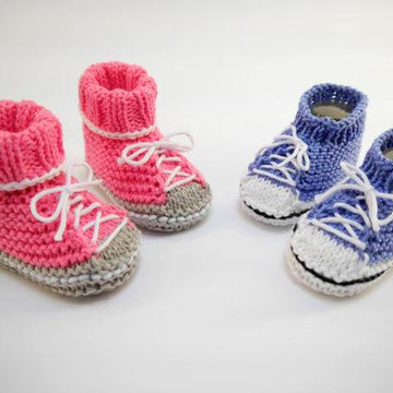 Strickanleitung - Baby Turnschuhe SNEAKERS - No.174