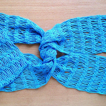 Blue lace scarf
