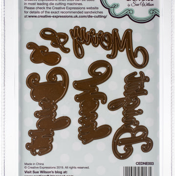 Creative Expressions Craft Dies By Sue Wilson - Noble Expressions-Merry & Bright