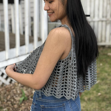 Lace shell tank top