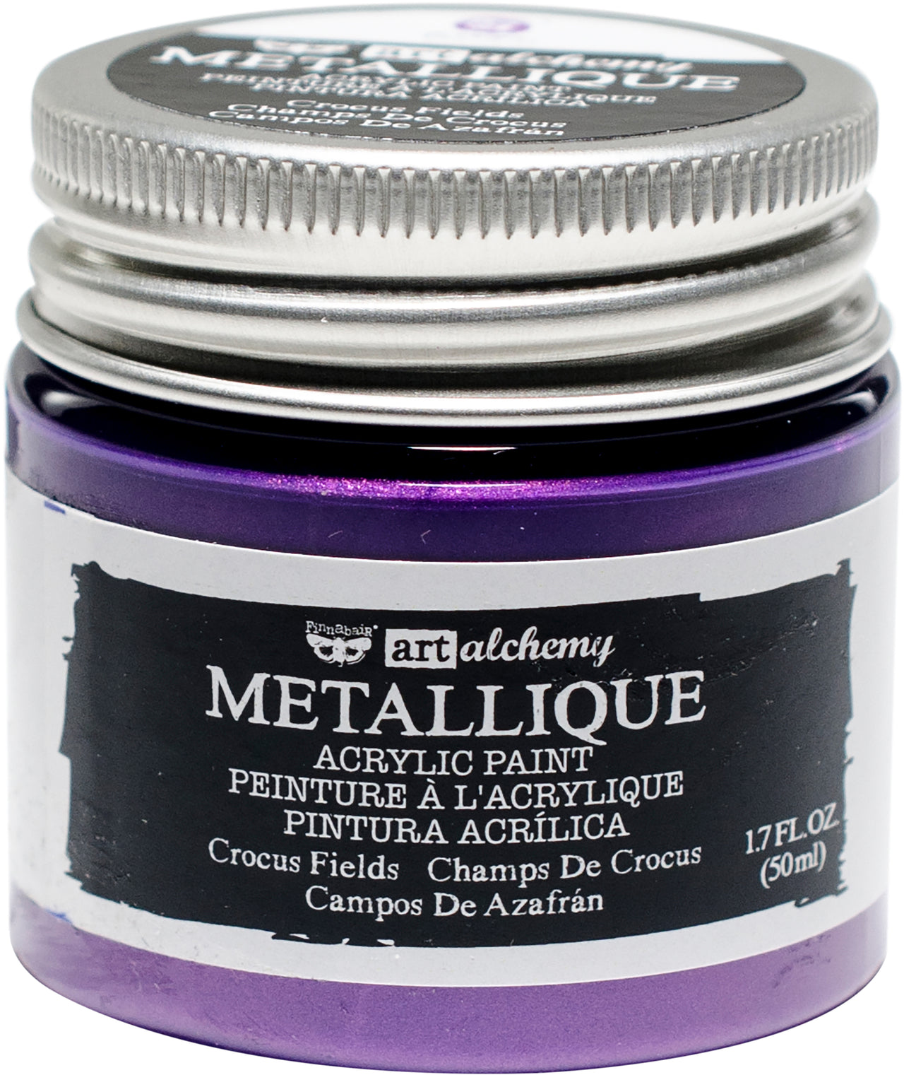 Prima Marketing Finnabair Art Alchemy Acrylic Paint 1.7 Fluid Ounces - Metallique Crocus Fields