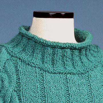 Cable and Wide Rib Rollneck Pullover #121
