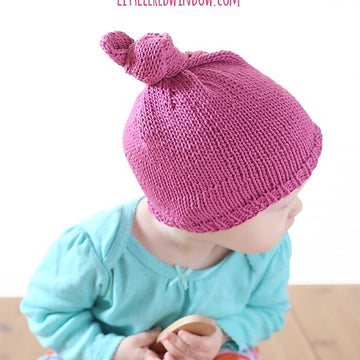 Little Knit Top Knot Hat