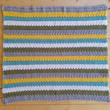 Blue Tit Stripe Baby Blanket