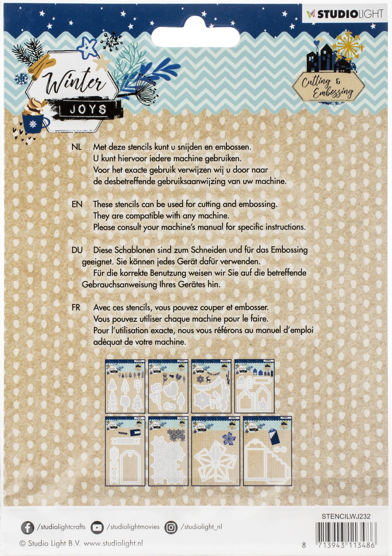 Studio Light Winter Joys Cutting & Embossing Die - NR. 232